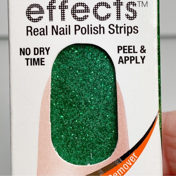 Sally Hansen Salon Effects Nail Polish Strips Green Glitter Beat You To It NEW - Picture 2 of 4